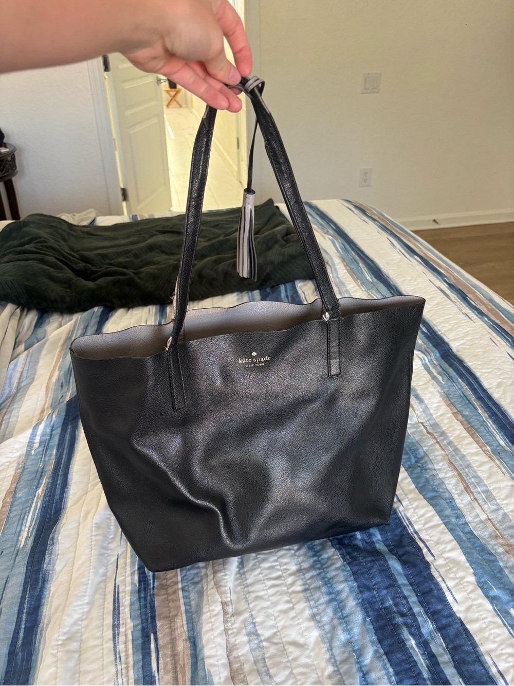 Kate Spade Black Leather Tote
